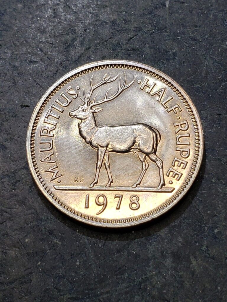 Read more about the article 1978 Mauritius Half Rupee Coin UNCIRCULATED EXAMPLE #113