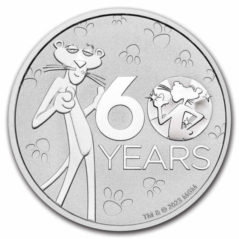 Read more about the article 2024 Tuvalu 1 oz Silver Pink Panther 60th Anniversary $1 Coin BU