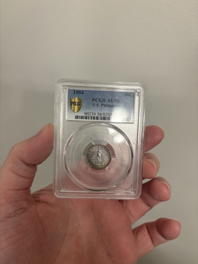 Read more about the article 1904 U.S. Philippines 10 Centavos PCGS AU58 Low Mintage Nice Patina