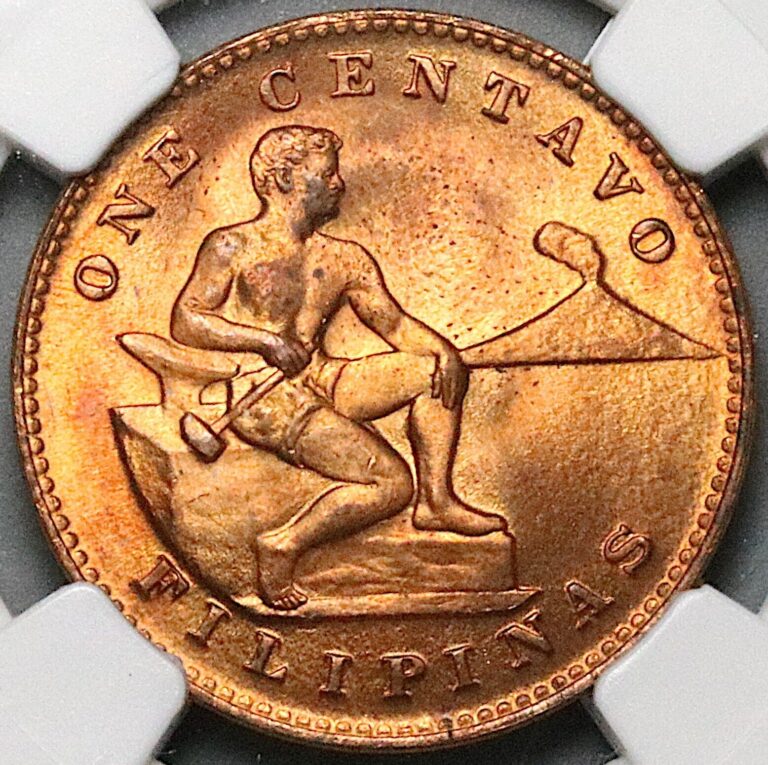 Read more about the article 1944-S NGC MS 65 RB Philippines 1 Centavo Mint State USA Coin (24031702C)