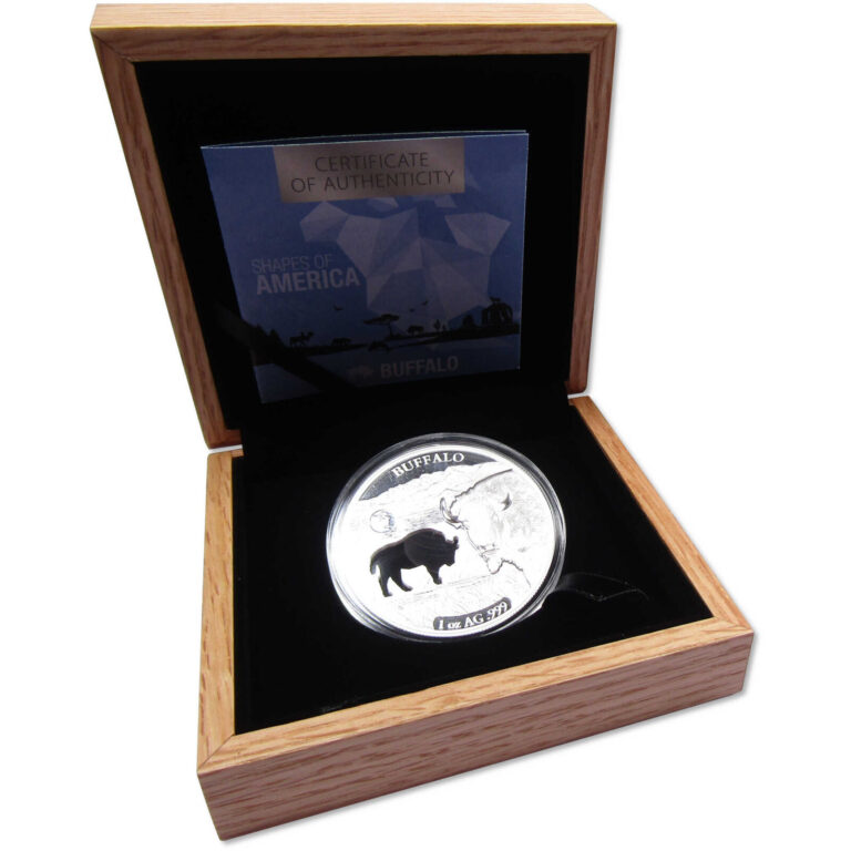 Read more about the article Shapes of America Buffalo 1 oz .999 Silver $5 Proof-Like Coin 2020 Barbados COA