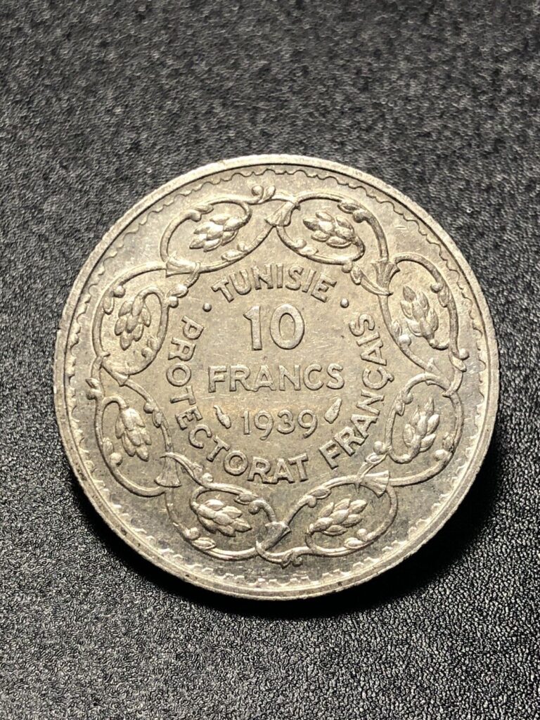 Read more about the article 1939 Tunisia 10 Francs Silver Coin Lower Mintage – Cleaned – See Description