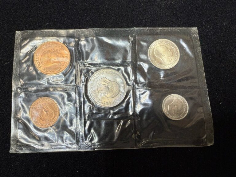 Read more about the article Sierra Leone 1964 1/2   1  5   10   20 Cents Proof unc 5 Coins Set