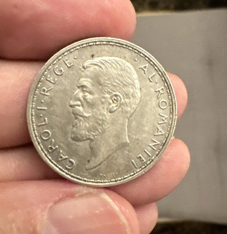 Read more about the article 1914 ROMANIA under King Carol I Regele României Genuine Silver 2 Lei Coin