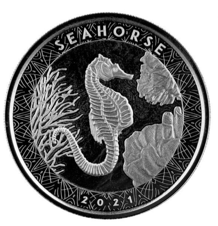 Read more about the article 2021 Samoa 1 oz Seahorse BU-Proof-like .999 fine in capsule