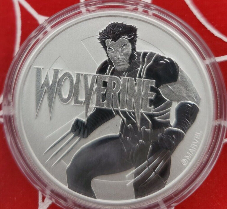 Read more about the article 2021 Tuvalu Wolverine 👀 1 Oz 🔑X-Men Marvel Silver Trading Coin BU Bullion💰🔥