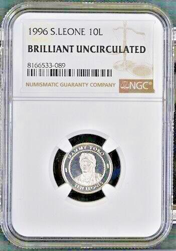 Read more about the article 1996 SIERRA LEONE 10L Coin – Brilliant Uncirculated NGC Graded