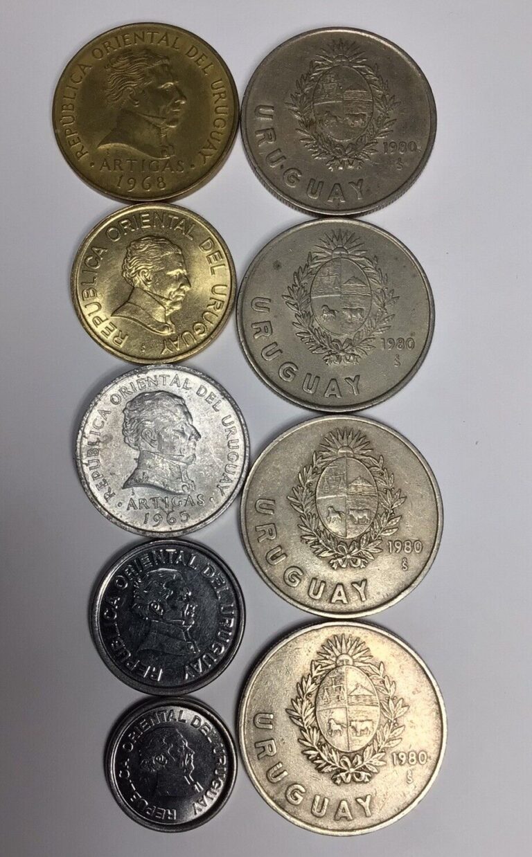 Read more about the article Old URUGUAY Coin Lot 1965 – 1998 9 Excellent World Coins 🇺🇾