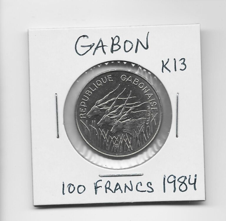 Read more about the article Gabon (now Central African States) 100 Francs 1984 K13 Obsolete Eland Antelope