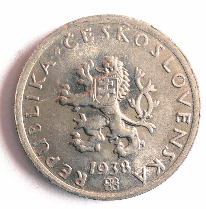 Read more about the article 1938 CZECHOSLOVAKIA 20 HALERU – AU – Excellent Coin – FREE SHIP – Bin #200