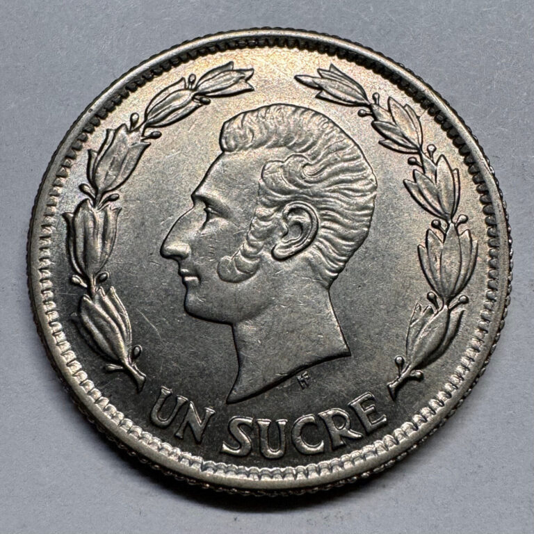 Read more about the article 1937 Ecuador 1 Sucre – Rare Condition – Beautiful Coin – Lot #A200-39