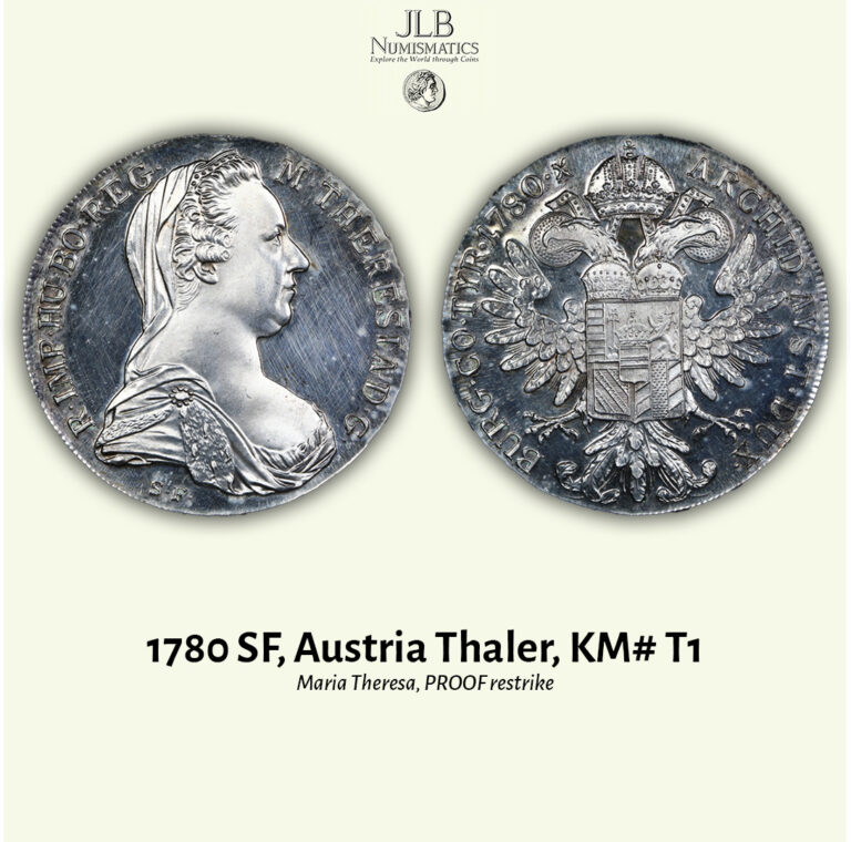 Read more about the article 1780 SF  Austria Thaler  Maria Theresa  PROOF Restrike  KM# T1