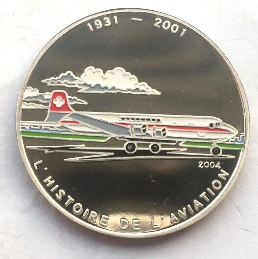 Read more about the article Benin 2004 Douglas DC-4 1000 Francs Silver Coin Proof