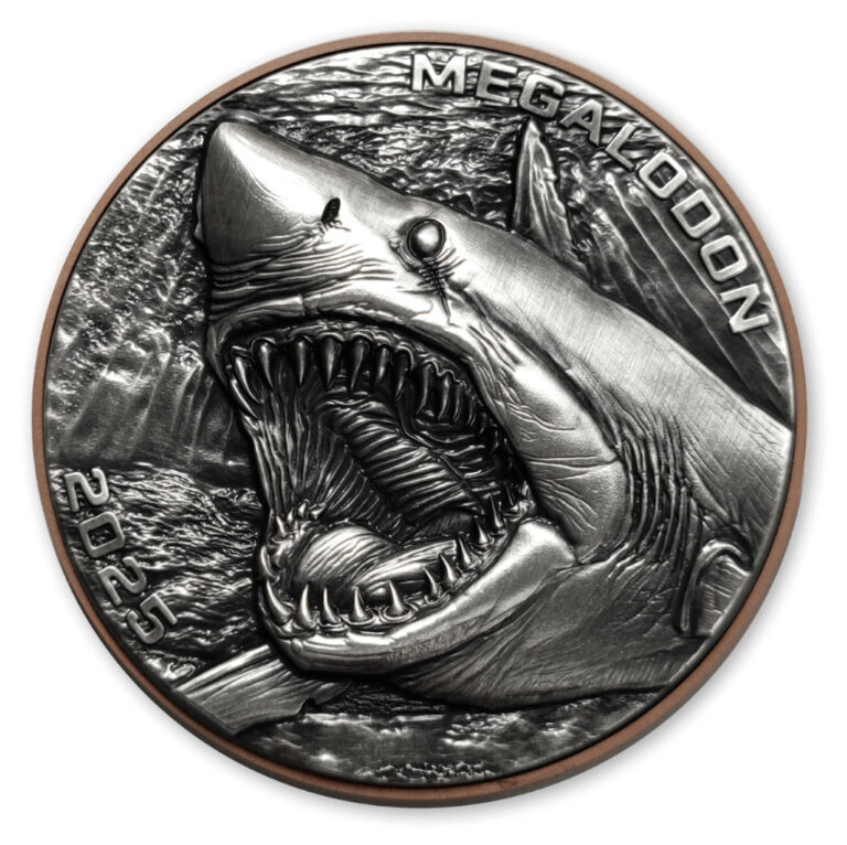 Read more about the article 2025 Vanuatu Megalodon Double Silver Giant 10 Vatu UHR Mintage 1999