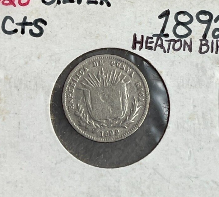 Read more about the article 1892 Costa Rica 5 Centavos – Silver – Cleaned L2