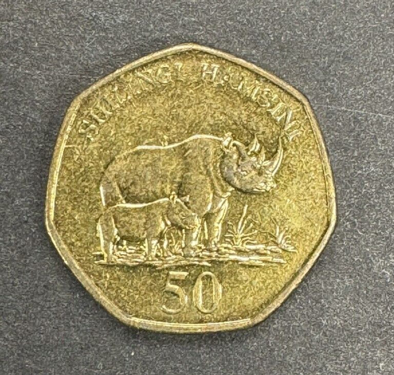 Read more about the article 2015 Tanzania 50 Shillings Coin Rhino Animal Africa Thick Large Foreign Coins