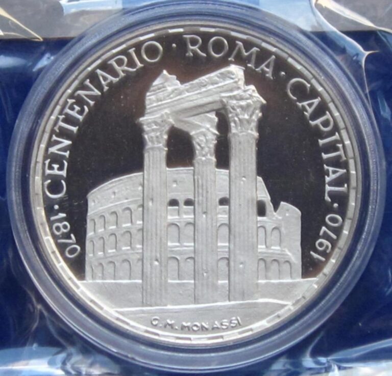 Read more about the article Equatorial Guinea 1970 150 Peseta Large Proof Silver Coin Colosseum Ruins 1 Piec