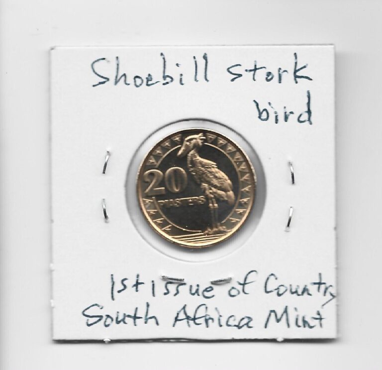 Read more about the article South Sudan 20 Piasters 2015 K2 Shoebill Stork bird 1st Issue of Country