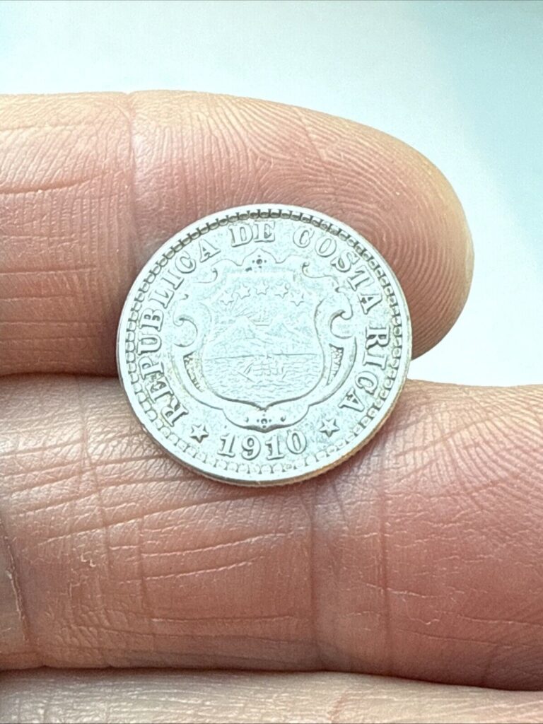Read more about the article 1910 Costa Rica 10 Centimos-Silver! Nice!
