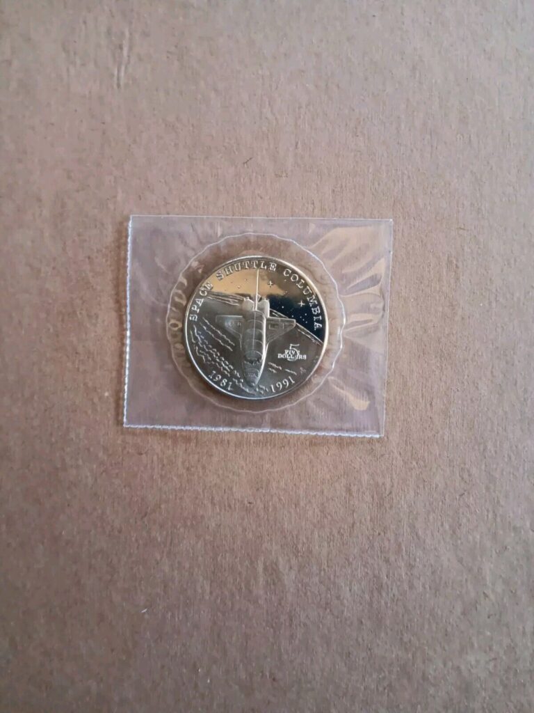 Read more about the article Republic of the Marshall Islands Space Shuttle Columbia 1981-1991 $5 Comme Coin