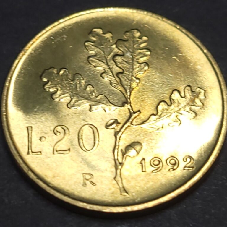 Read more about the article ITALY KM97.2 1992 20 LIRE UNCIRCULATED – BU UNC – MINT EXCELLENT OLD COIN