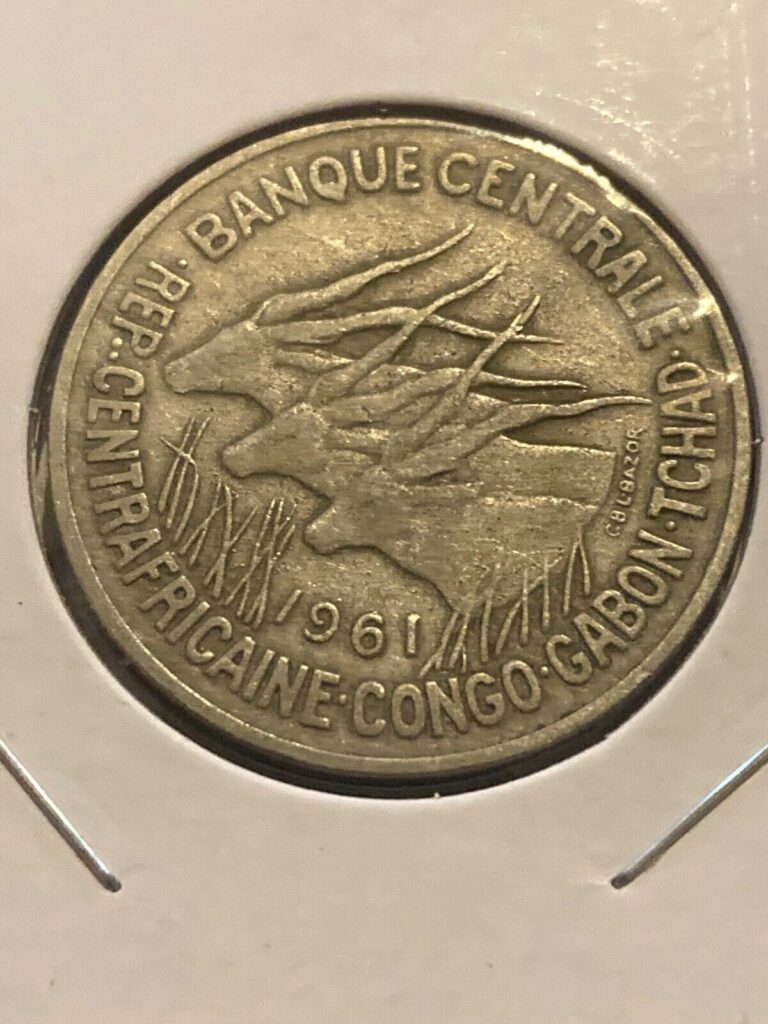 Read more about the article 50 FRANCS 1961 COIN OF CENTRAL AFRICAN STATES (CONGO~GABON~TCHAD) GIANT ELANDS