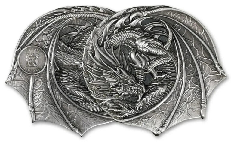 Read more about the article Fiji 2022 $1 1oz Silver UHR Welsh Dragon BU With COA