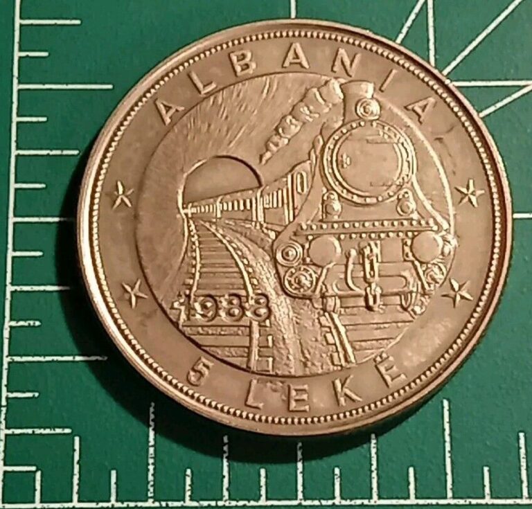 Read more about the article 1988 Albania 5 Leke – 42nd Anniversary Railroad –  Mintage 20 000