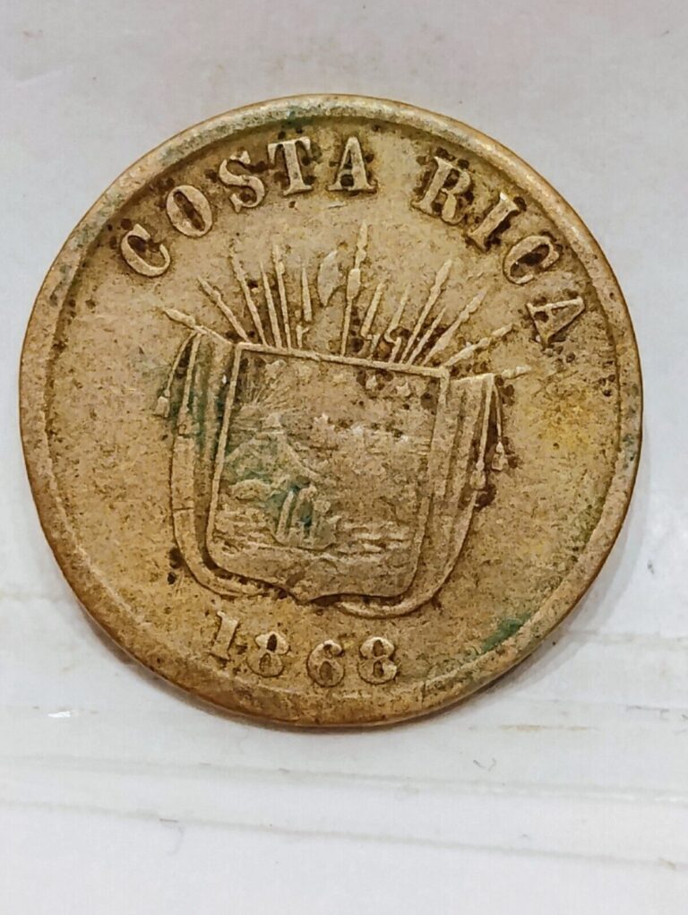 Read more about the article COSTA RICA  ~ 1868 ~ 1 CENTAVO ~ VF ~ 20 000 MINTAGE!!