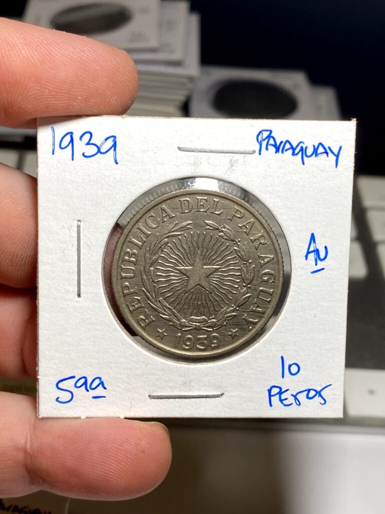 Read more about the article 1939 Paraguay 10 Pesos