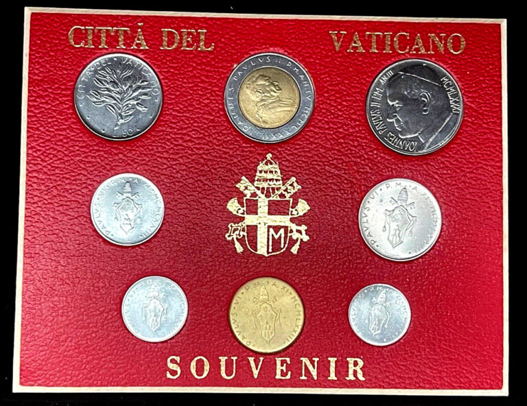 Read more about the article 1973 Citta Del Vaticano (Vatican City) 8 Souvenir Coins Original Package-(3p)