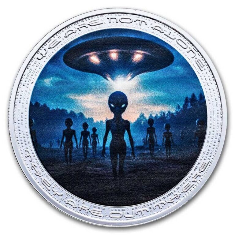 Read more about the article 2025 Cameroon 1 oz Silver UFO and Aliens: Alien and UFO