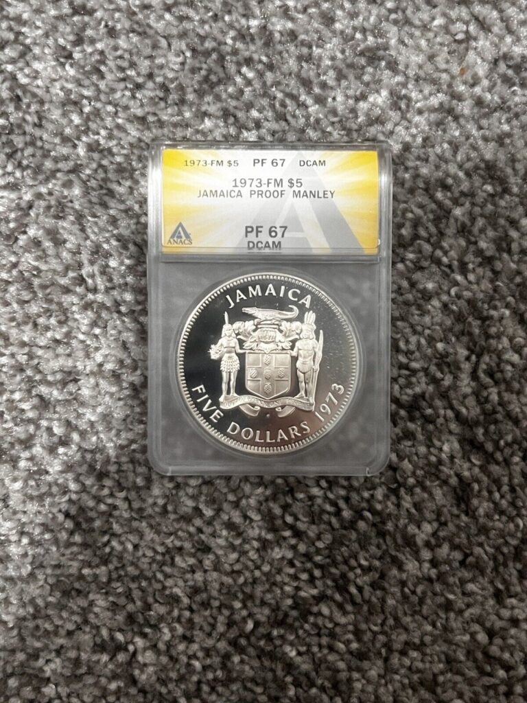 Read more about the article 1973 Jamaica 5 Dollars Silver Bu Proof PF67 DCAM ANACS Low Mintage Rare Coin