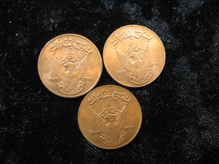 Read more about the article 3 Old world FAO coin lot SUDAN 5 milliemes 1972-1973 km53 “Eagle” (577)