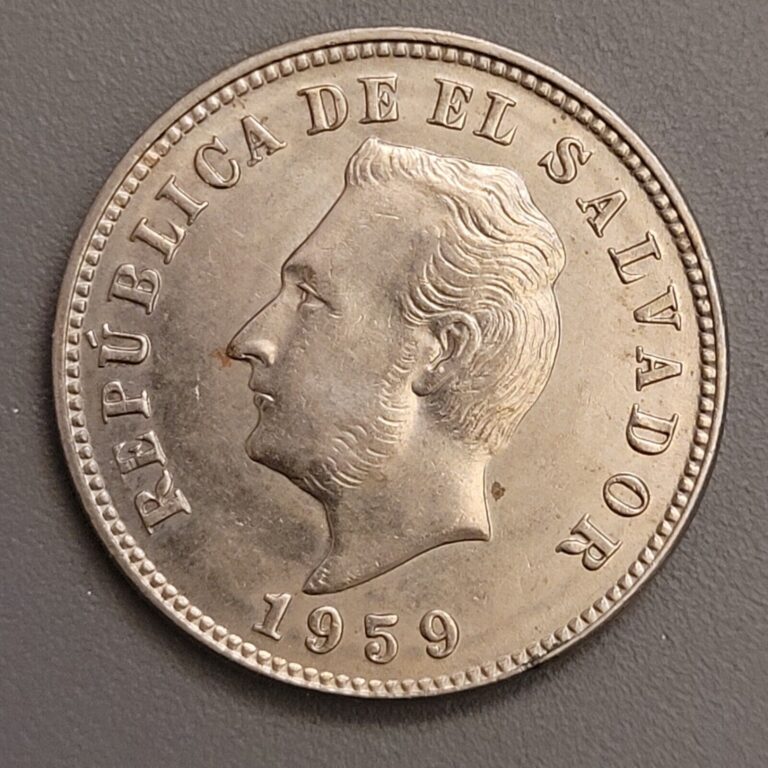 Read more about the article 1959 El Salvador 5 Centavos Coin – Copper-Nickel – Francisco Morazan