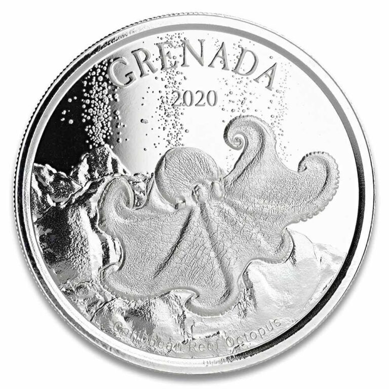 Read more about the article 2020 EC8 Grenada Octopus 1 oz Silver BU