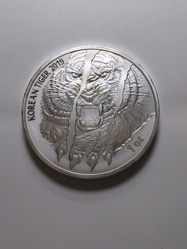 Read more about the article 2019 1 oz Silver South Korea Tiger coin Low Mintage 20 000