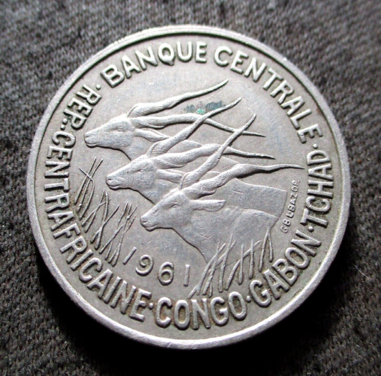 Read more about the article 50 FRANCS 1961 COIN OF CENTRAL AFRICAN STATES (CONGO~GABON~TCHAD) GIANT ELANDS