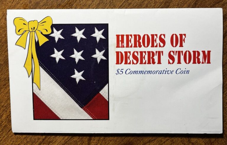 Read more about the article 1991 Heroes Of Desert Storm $5  Coin issued by Marshall Islands In Folder