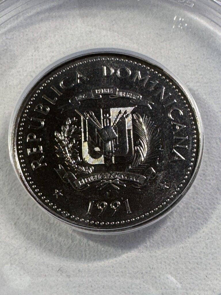 Read more about the article 1991 Dominican Republic 25 Centavos Graded MS 66 by ANACS