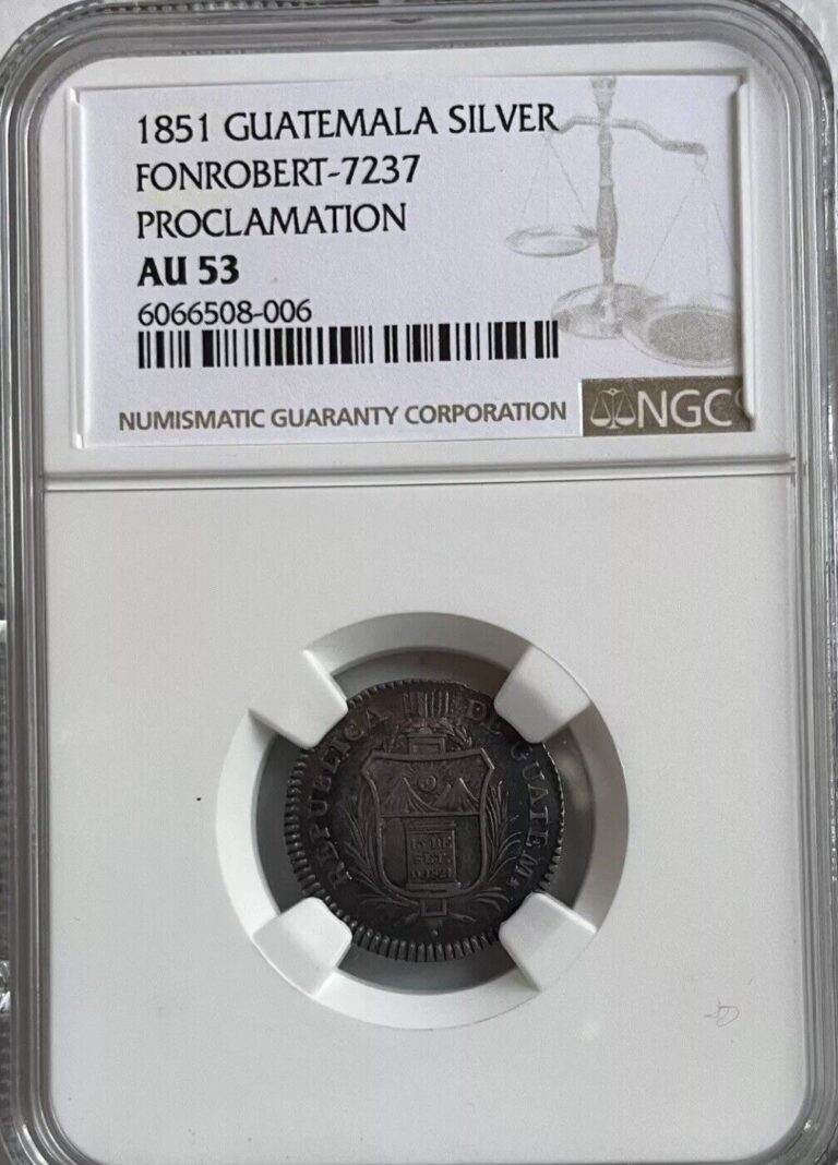 Read more about the article 1851 Guatemala Silver  FONROBERT – 7237 Proclamation.Very rare.Hard to find