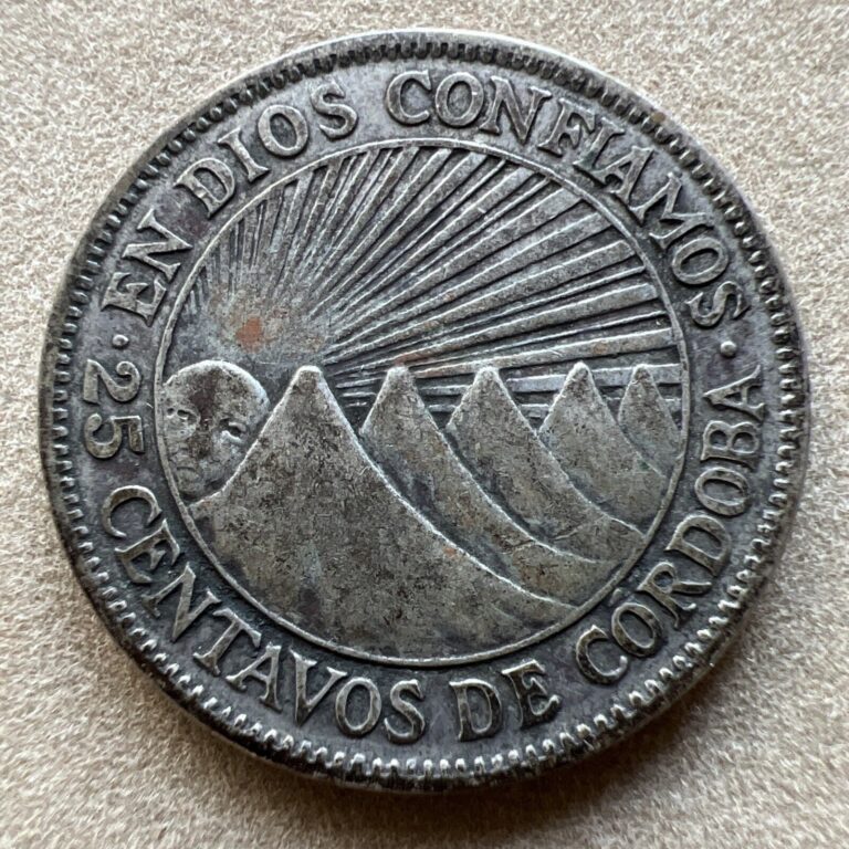 Read more about the article Nicaragua 25 Centavos 1928 KM 14 (6.25g of 80% Silver)