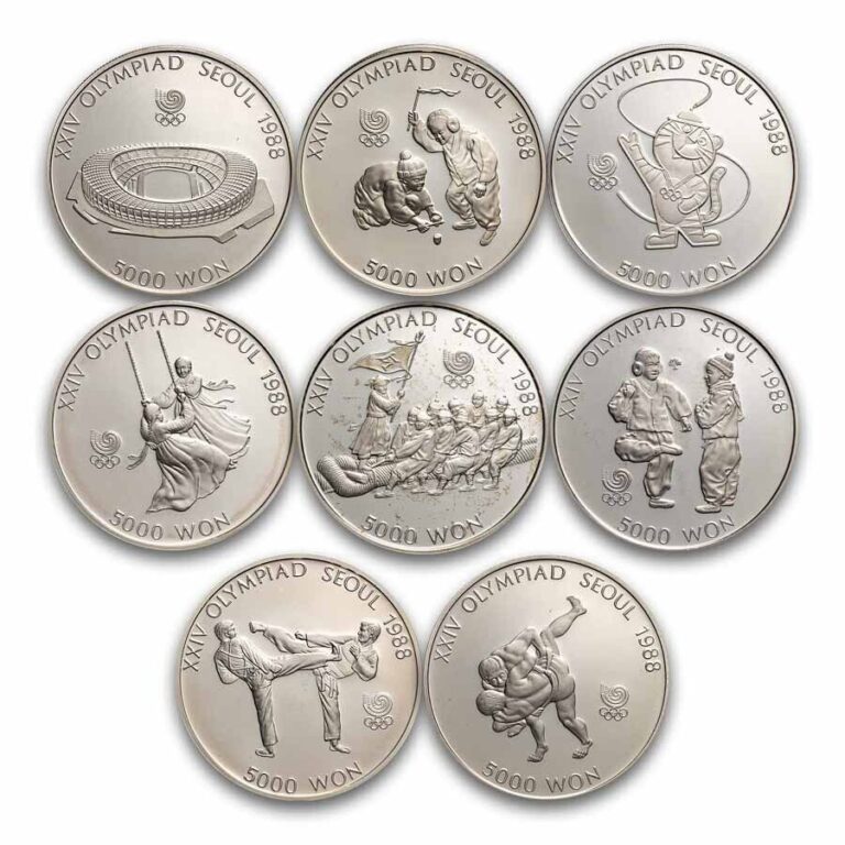 Read more about the article 1986-1988 South Korea 1/2 oz Silver 5000 Won Seoul Olympics Proof