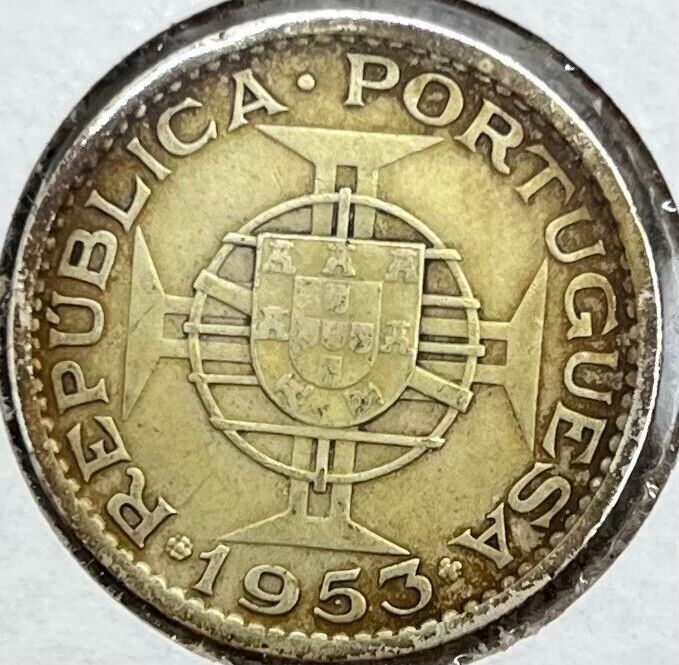 Read more about the article 1953 Cape Verde 10 Escudos Silver Coin Residue Nice Details