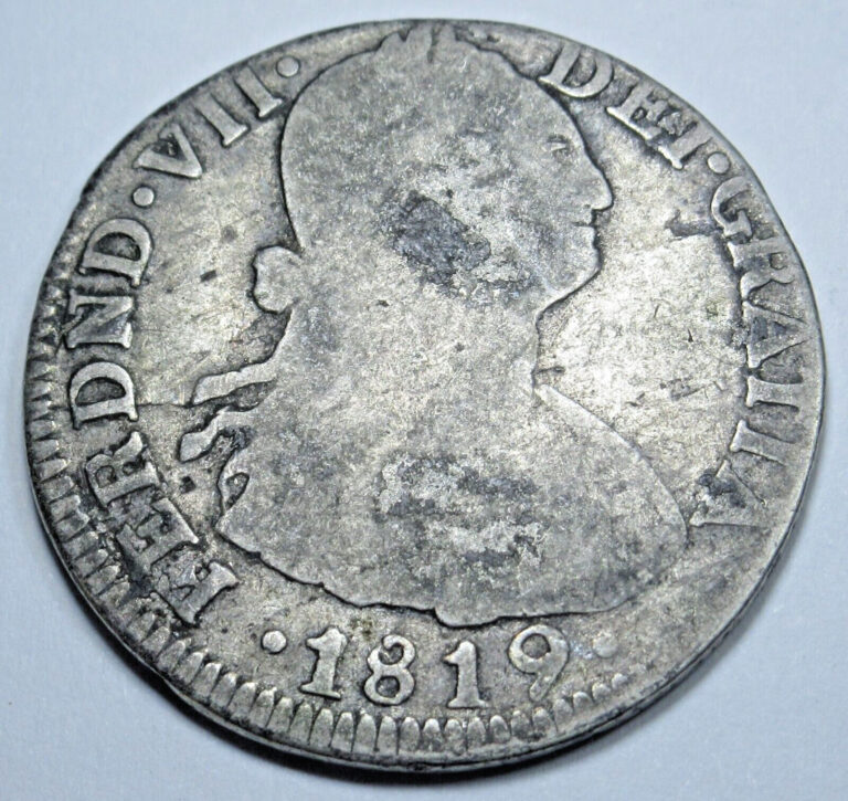 Read more about the article 1819 NR-FJ Colombia Silver 2 Reales Antique Spanish Colonial 1800’s Genuine Coin