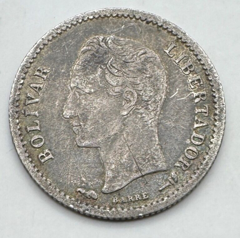 Read more about the article 1912 Venezuela Silver (.835) 25 Centavos – World Silver Coin – Free Shipping