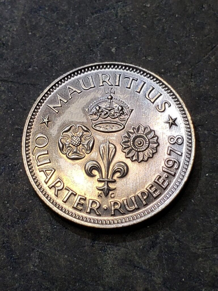 Read more about the article 1978 Mauritius Quarter Rupee Coin UNCIRCULATED EXAMPLE #113