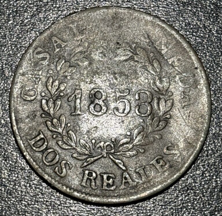 Read more about the article 1853 Argentina Buenos Aires Provence AE 2 Reales Coin