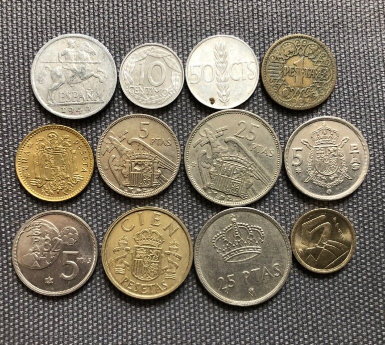 Read more about the article Spain 🇪🇸 Lot Of 12  World Foreign Coins