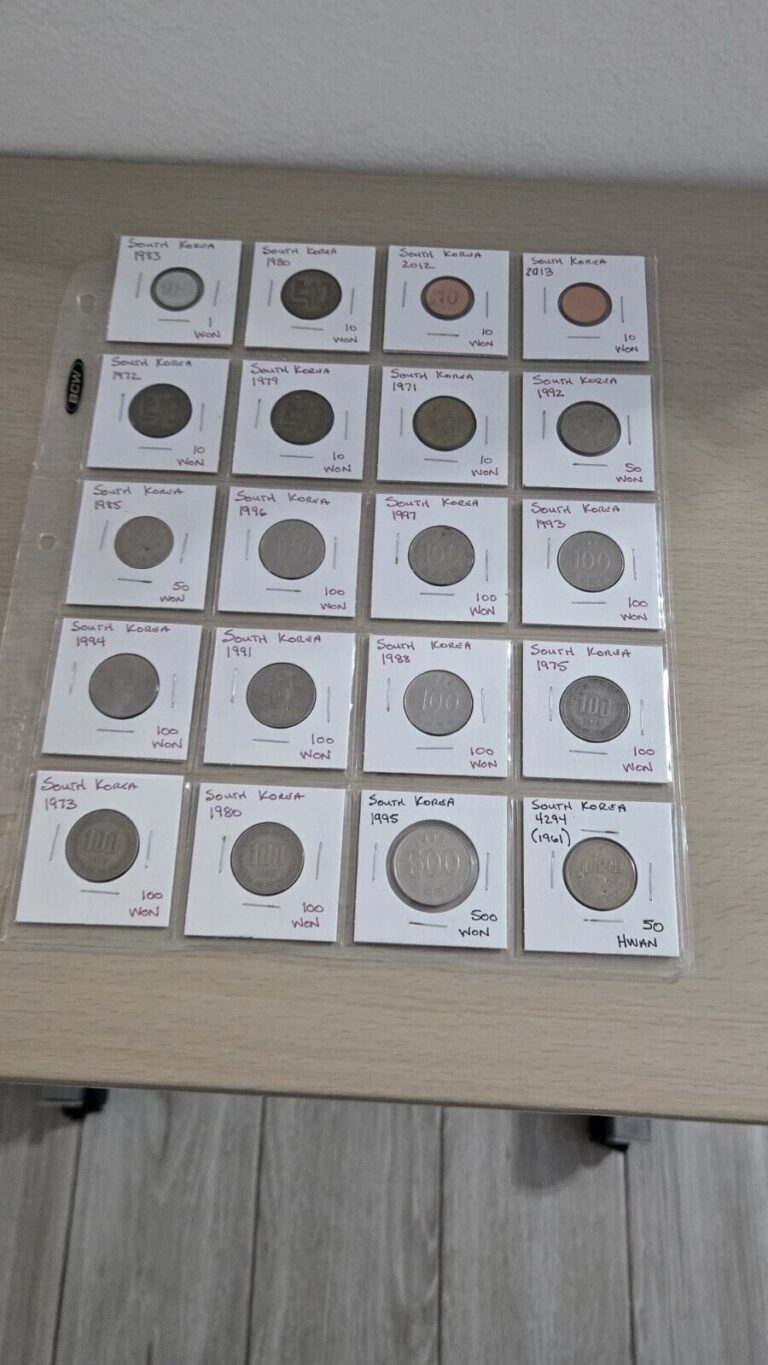 Read more about the article South Korea Coins  (20)coins Good condition   as pic